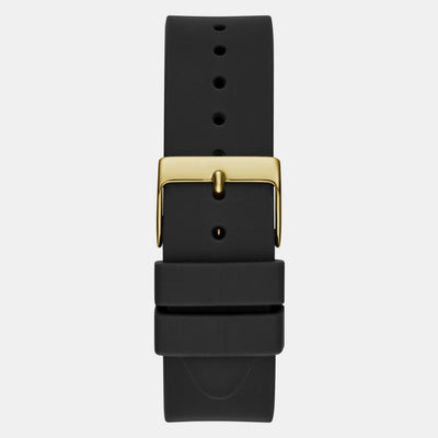 Cubed Women Quartz Champagne Dial Analog Silicone Watch GW0665L1