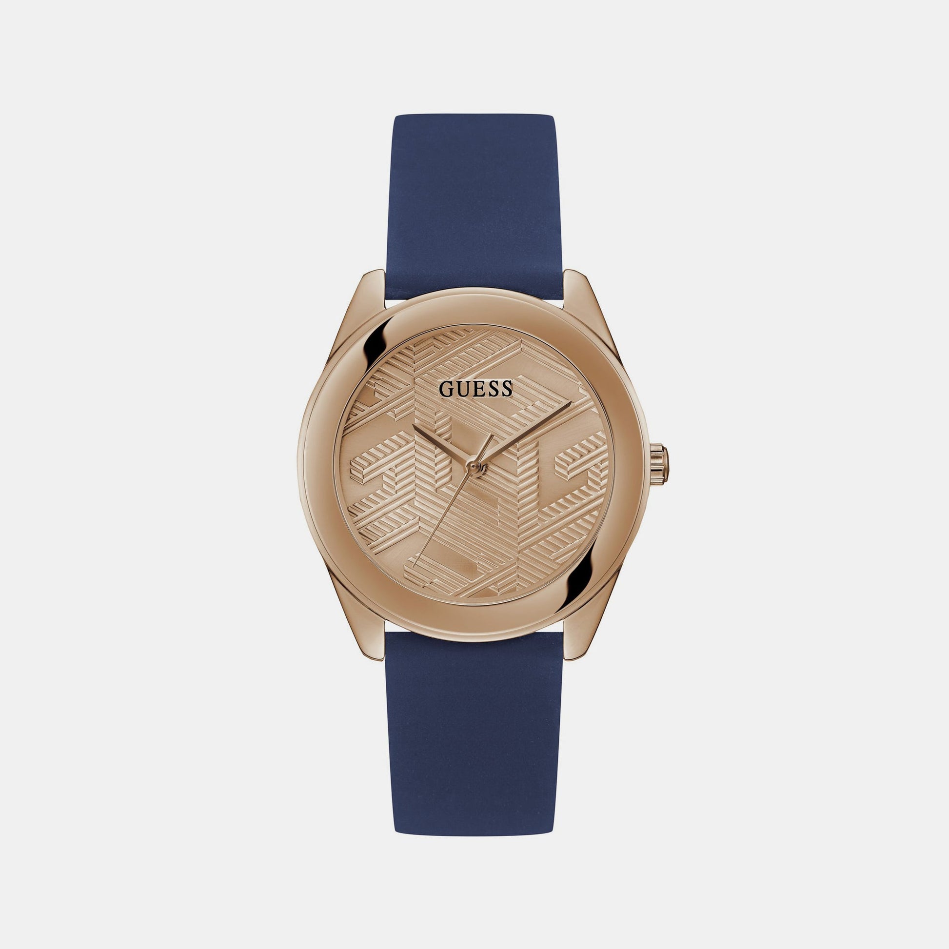 Cubed Women Quartz Rose Gold Dial Analog Silicone Watch GW0665L2