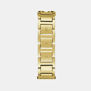 Bejeweled Women Quartz Champagne Dial Analog Stainless Steel Watch GW0668L2