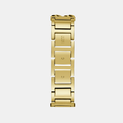 Bejeweled Women Quartz Champagne Dial Analog Stainless Steel Watch GW0668L2