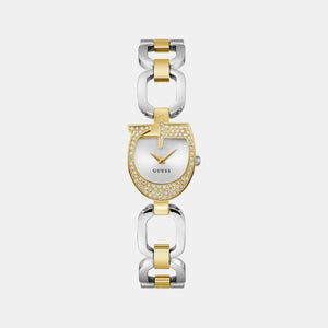 Guess Bejeweled Men Quartz Silver Dial Analog Stainless Steel Watch GW0683L6