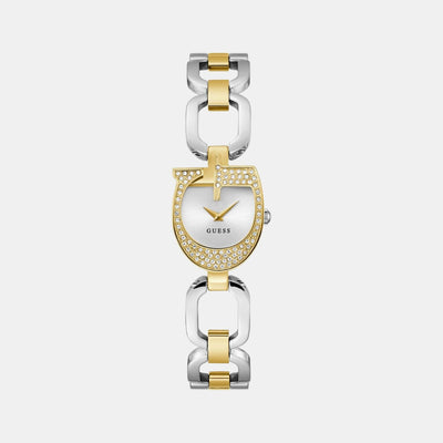Guess Bejeweled Men Quartz Silver Dial Analog Stainless Steel Watch GW0683L6