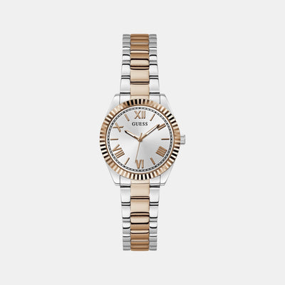 Dress Women Quartz Silver Dial Analog Stainless Steel Watch GW0687L3