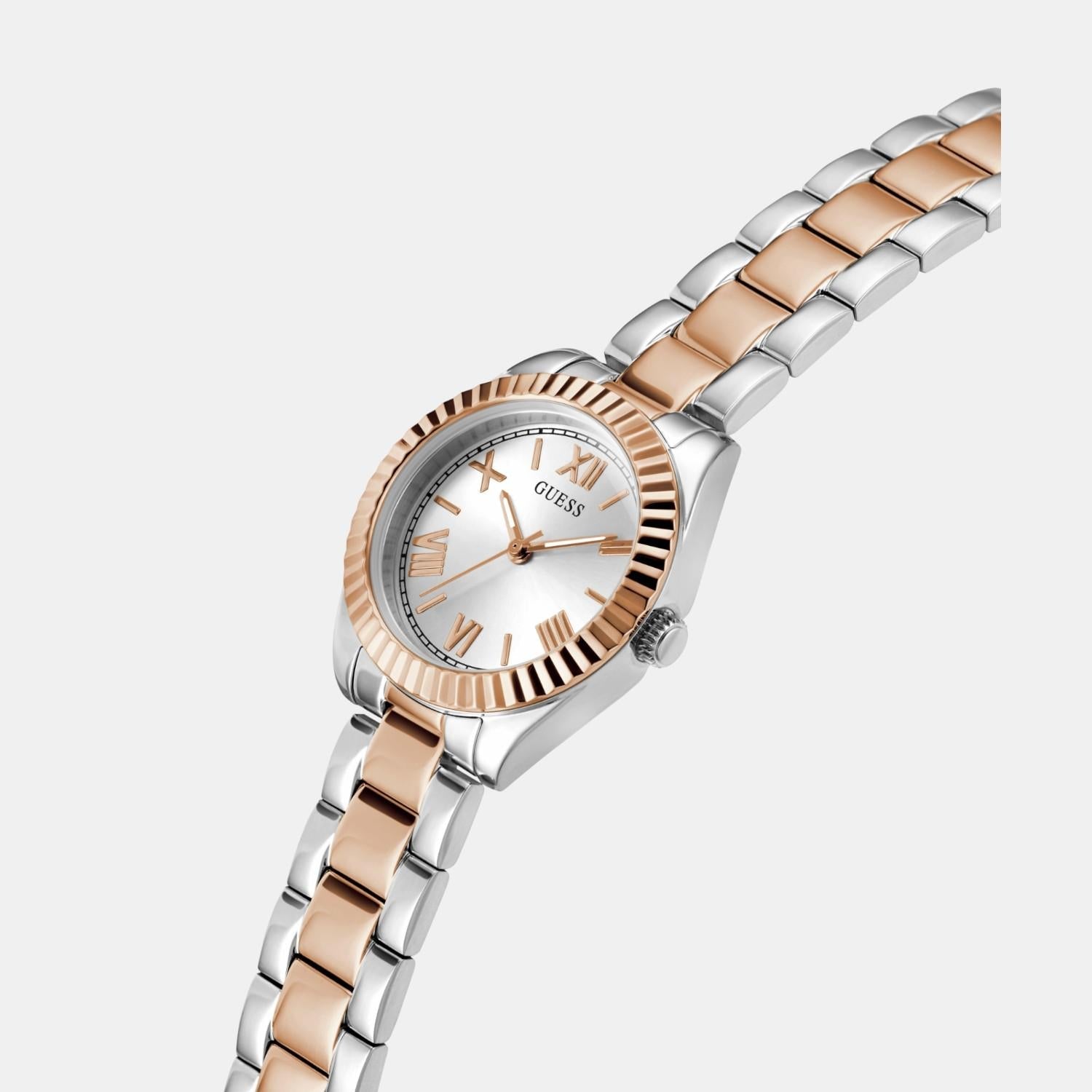 Dress Women Quartz Silver Dial Analog Stainless Steel Watch GW0687L3