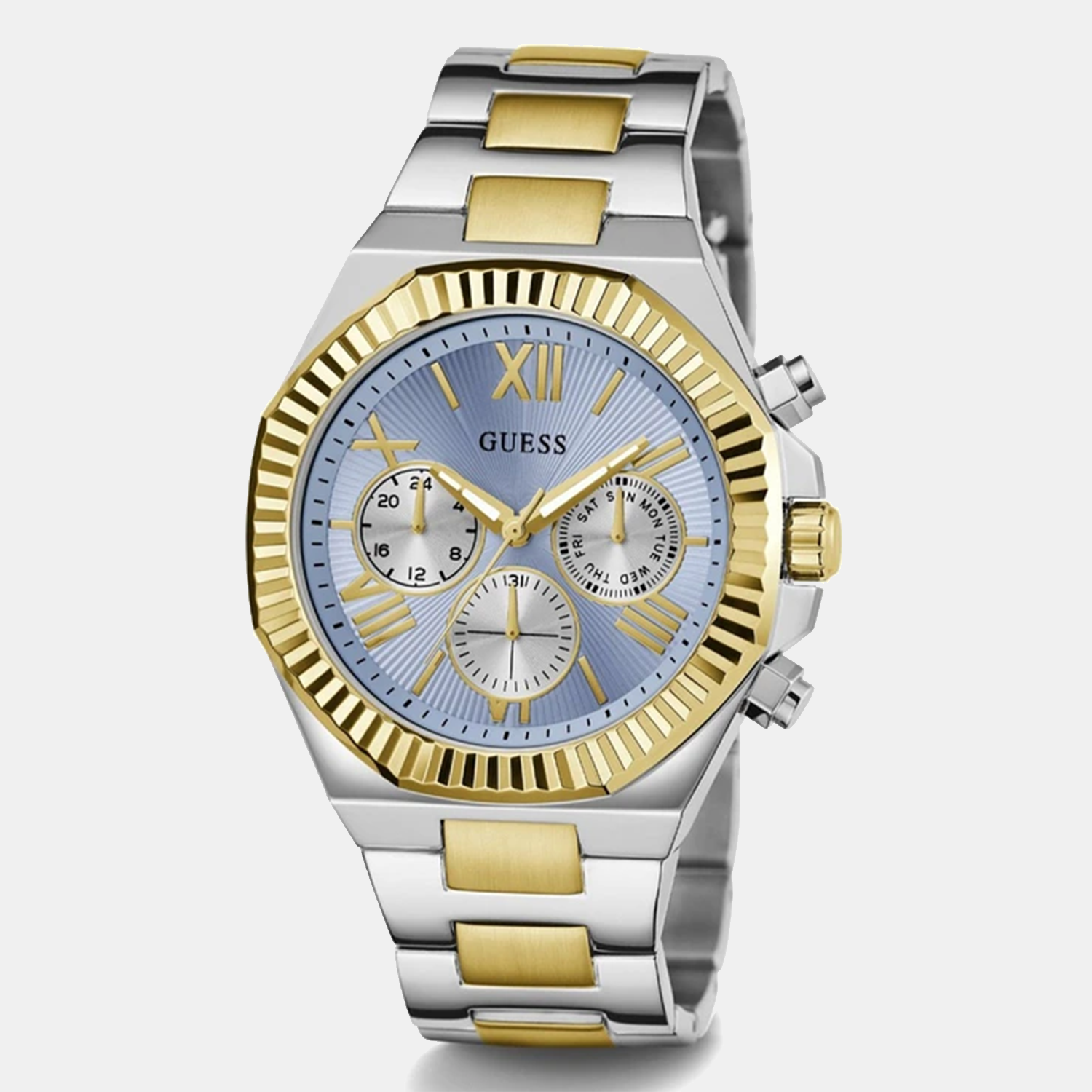 Guess Dress Men Quartz Blue Dial Chronograph Stainless Steel Watch GW0703G3