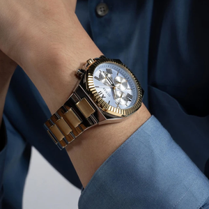 Guess Dress Men Quartz Blue Dial Chronograph Stainless Steel Watch GW0703G3