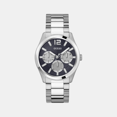Dress Men Quartz Navy Blue Dial Multi-Function Stainless Steel Watch GW0707G1