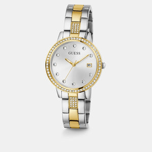 Dress Women Quartz White Dial Analog Stainless Steel Watch GW0725L1