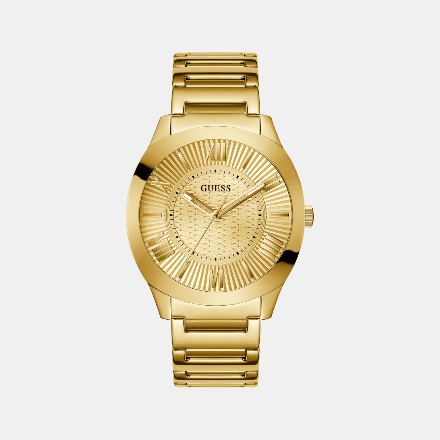 Dress Men Quartz Champagne Dial Analog Stainless Steel Watch GW0727G1