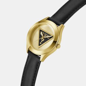 Guess Trend Women Quartz Champagne Dial Analog Leather Watch GW0744L2