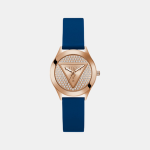 Glitz Women Quartz Rose Gold Dial Analog Silicone Watch GW0745L4