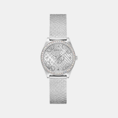 Boa Women Quartz Silver Dial Analog Mesh Watch GW0748L1