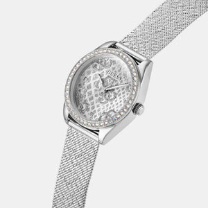 Boa Women Quartz Silver Dial Analog Mesh Watch GW0748L1