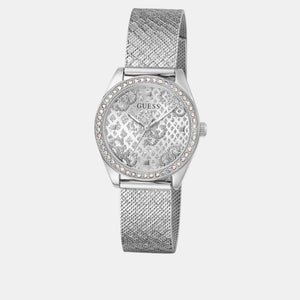 Boa Women Quartz Silver Dial Analog Mesh Watch GW0748L1