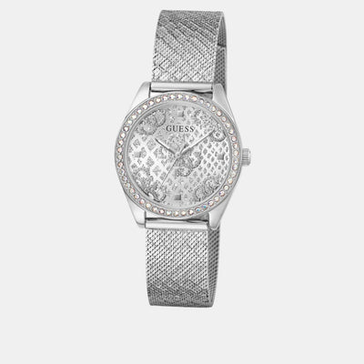 Boa Women Quartz Silver Dial Analog Mesh Watch GW0748L1