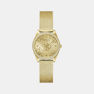 Guess Trend Women Quartz Champagne Dial Analog Mesh Watch GW0748L2