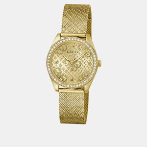 Guess Trend Women Quartz Champagne Dial Analog Mesh Watch GW0748L2