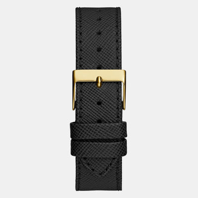 Glaze Women Quartz Black Dial Multi-Function Leather Watch GW0753L4