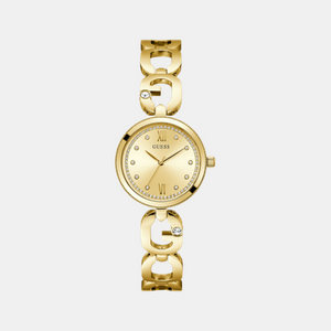Guess Bejeweled Women Quartz Champagne Dial Analog Stainless Steel Watch GW0759L2