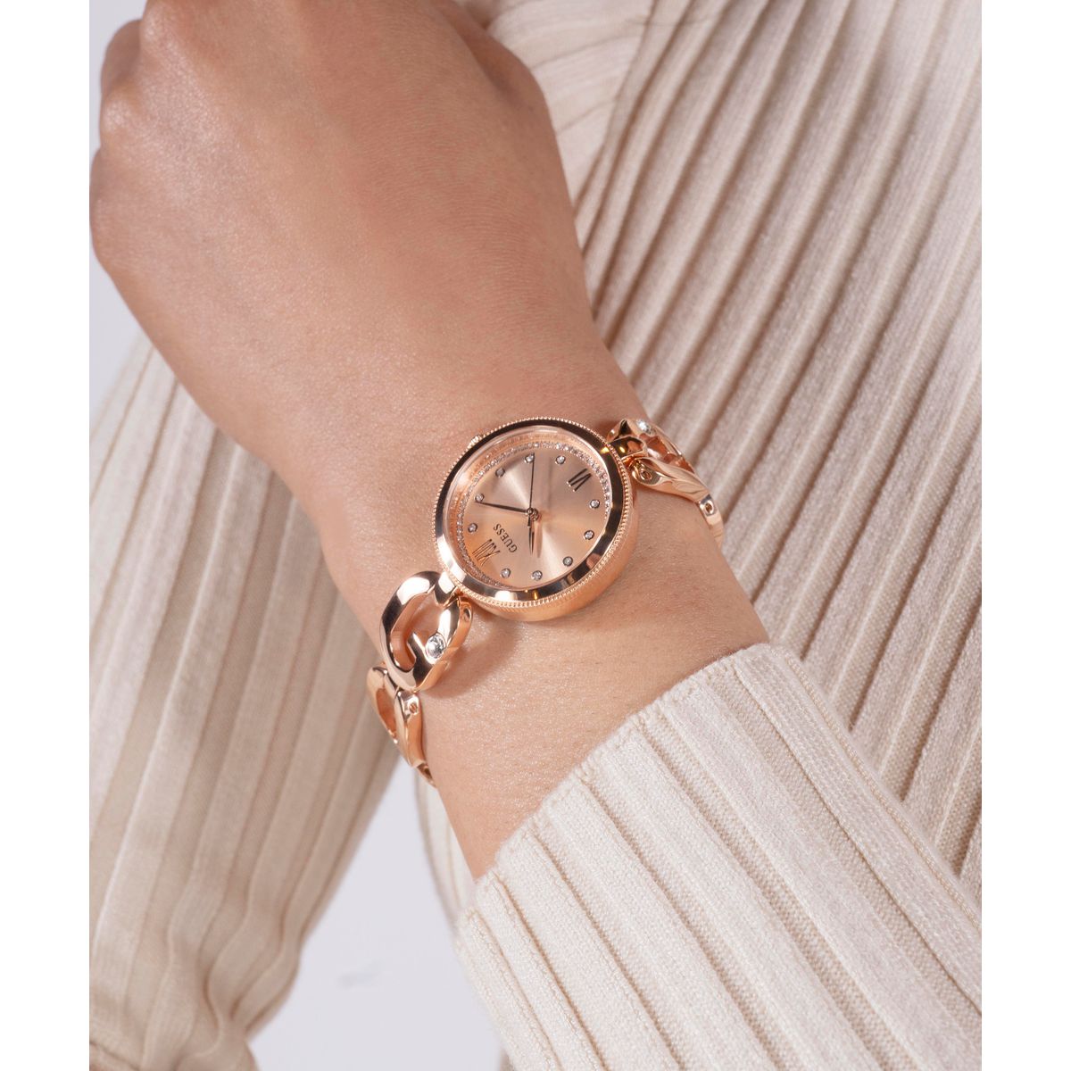 empower Women Quartz Rose Gold Dial Analog Stainless Steel Watch GW0759L3