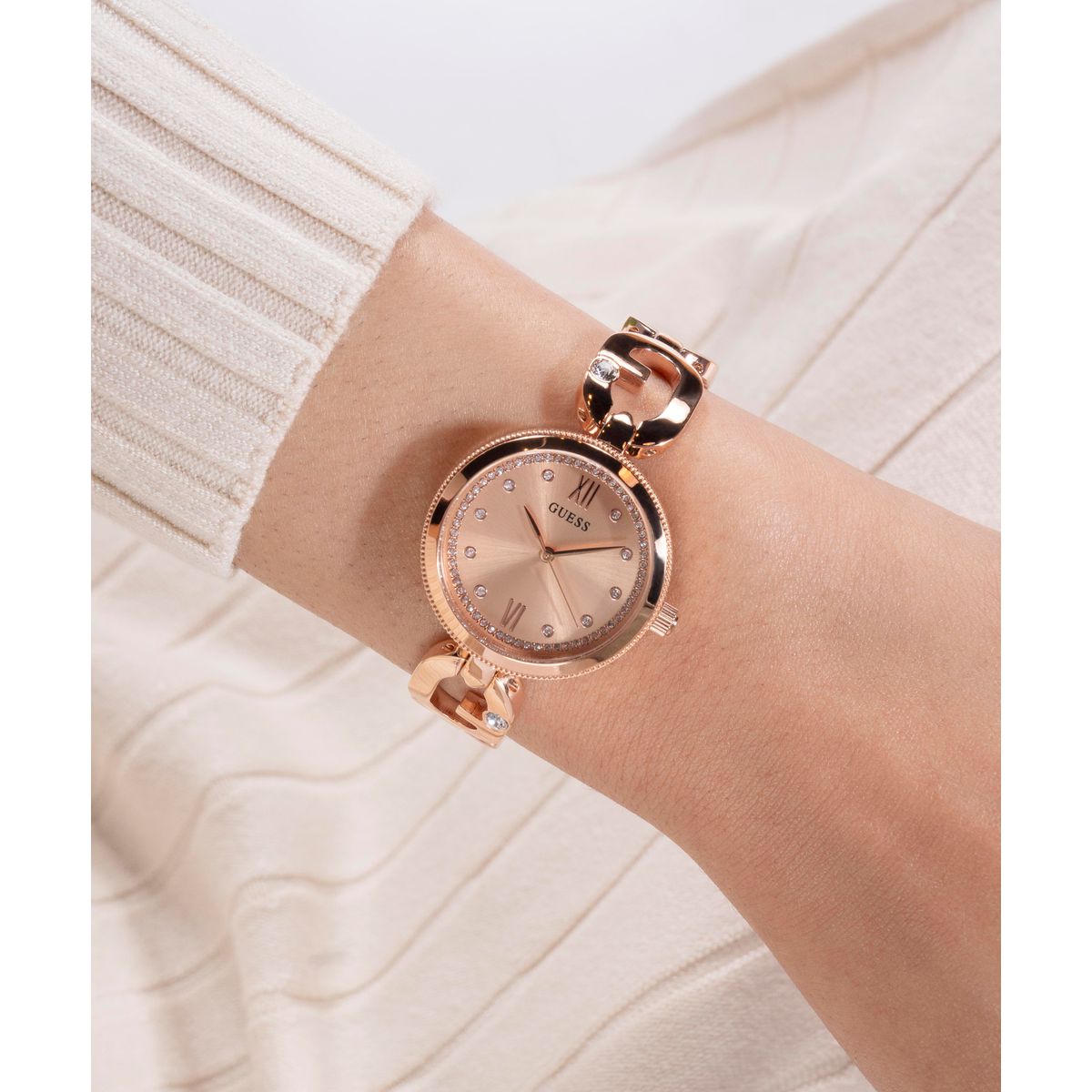 empower Women Quartz Rose Gold Dial Analog Stainless Steel Watch GW0759L3