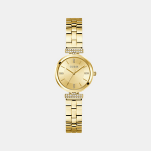 Array Women Quartz Champagne Dial Analog Stainless Steel Watch GW0762L2