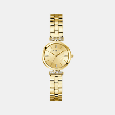 Array Women Quartz Champagne Dial Analog Stainless Steel Watch GW0762L2