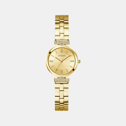 Array Women Quartz Champagne Dial Analog Stainless Steel Watch GW0762L2