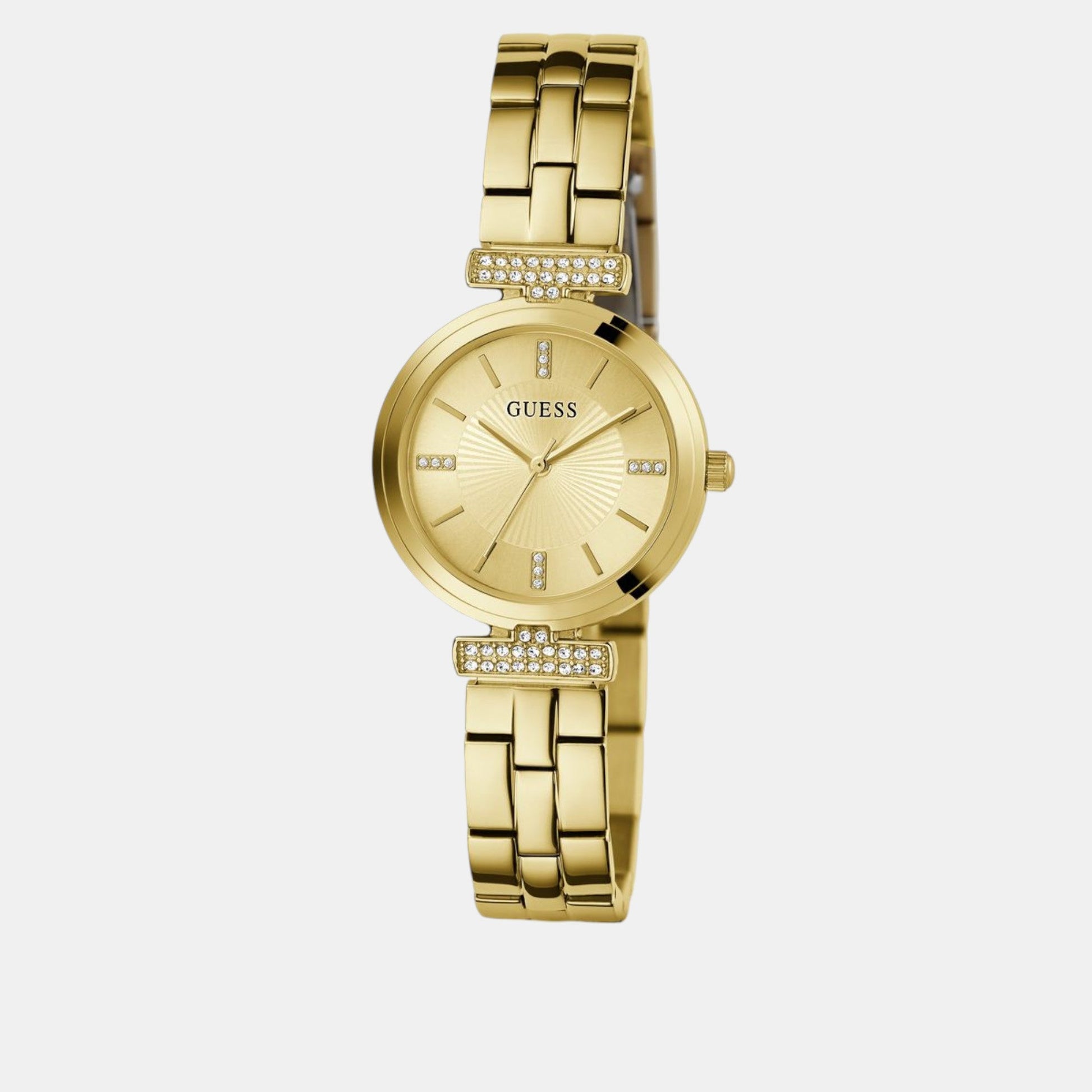 Array Women Quartz Champagne Dial Analog Stainless Steel Watch GW0762L2