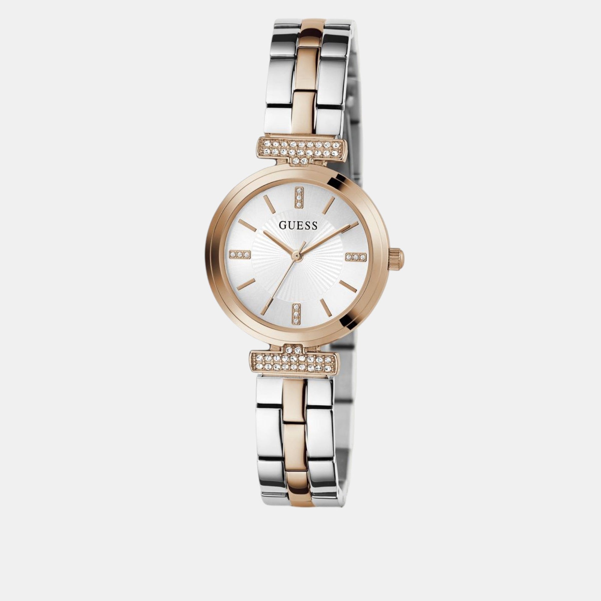 Array Women Quartz Silver Dial Analog Stainless Steel Watch GW0762L4