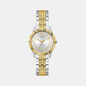 Dress Women Quartz Silver Dial Analog Stainless Steel Watch GW0765L1