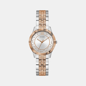 Dress Women Quartz Silver Dial Analog Stainless Steel Watch GW0765L2