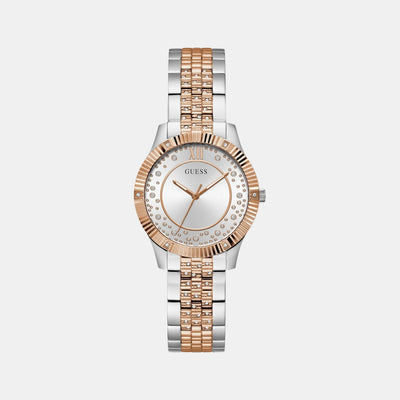 Dress Women Quartz Silver Dial Analog Stainless Steel Watch GW0765L2