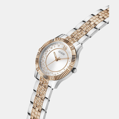 Dress Women Quartz Silver Dial Analog Stainless Steel Watch GW0765L2