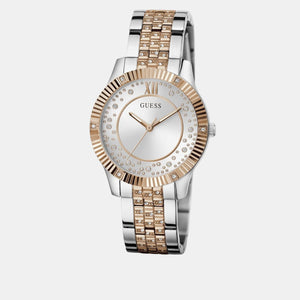 Dress Women Quartz Silver Dial Analog Stainless Steel Watch GW0765L2