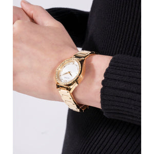 Charlotte Women Quartz White Dial Analog Stainless Steel Watch GW0767L2