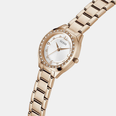 Charlotte Women Quartz White Dial Analog Stainless Steel Watch GW0767L3