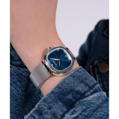 Guess Dress Women Quartz Blue Dial Analog Mesh Watch GW0768L1