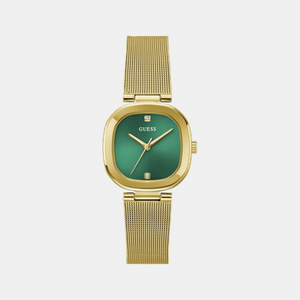 Guess Dress Women Quartz Green Dial Analog Mesh Watch GW0768L2
