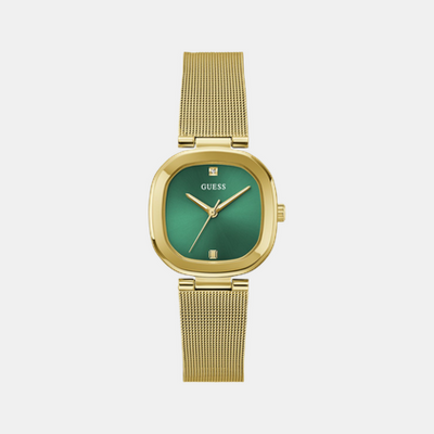 Guess Dress Women Quartz Green Dial Analog Mesh Watch GW0768L2