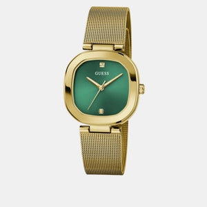 Guess Dress Women Quartz Green Dial Analog Mesh Watch GW0768L2