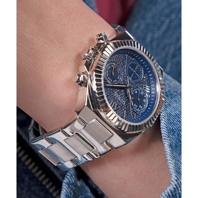 Guess Dress Women Quartz Blue Dial Chronograph Stainless Steel Watch GW0769L1