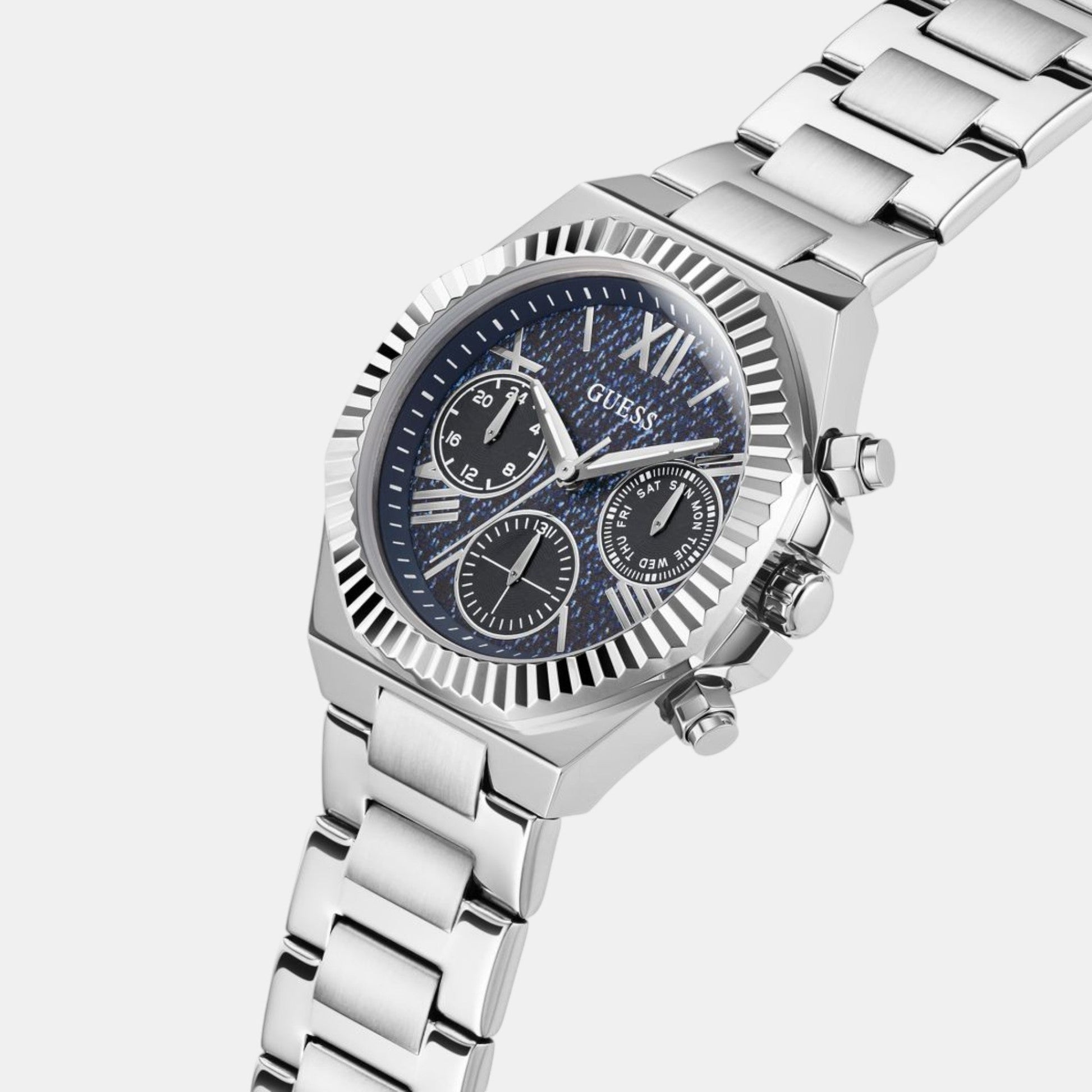 Guess Dress Women Quartz Blue Dial Chronograph Stainless Steel Watch GW0769L1