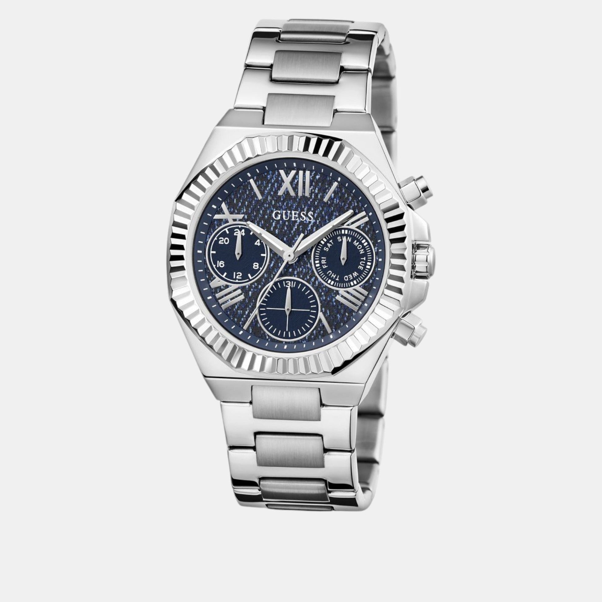Guess Dress Women Quartz Blue Dial Chronograph Stainless Steel Watch GW0769L1