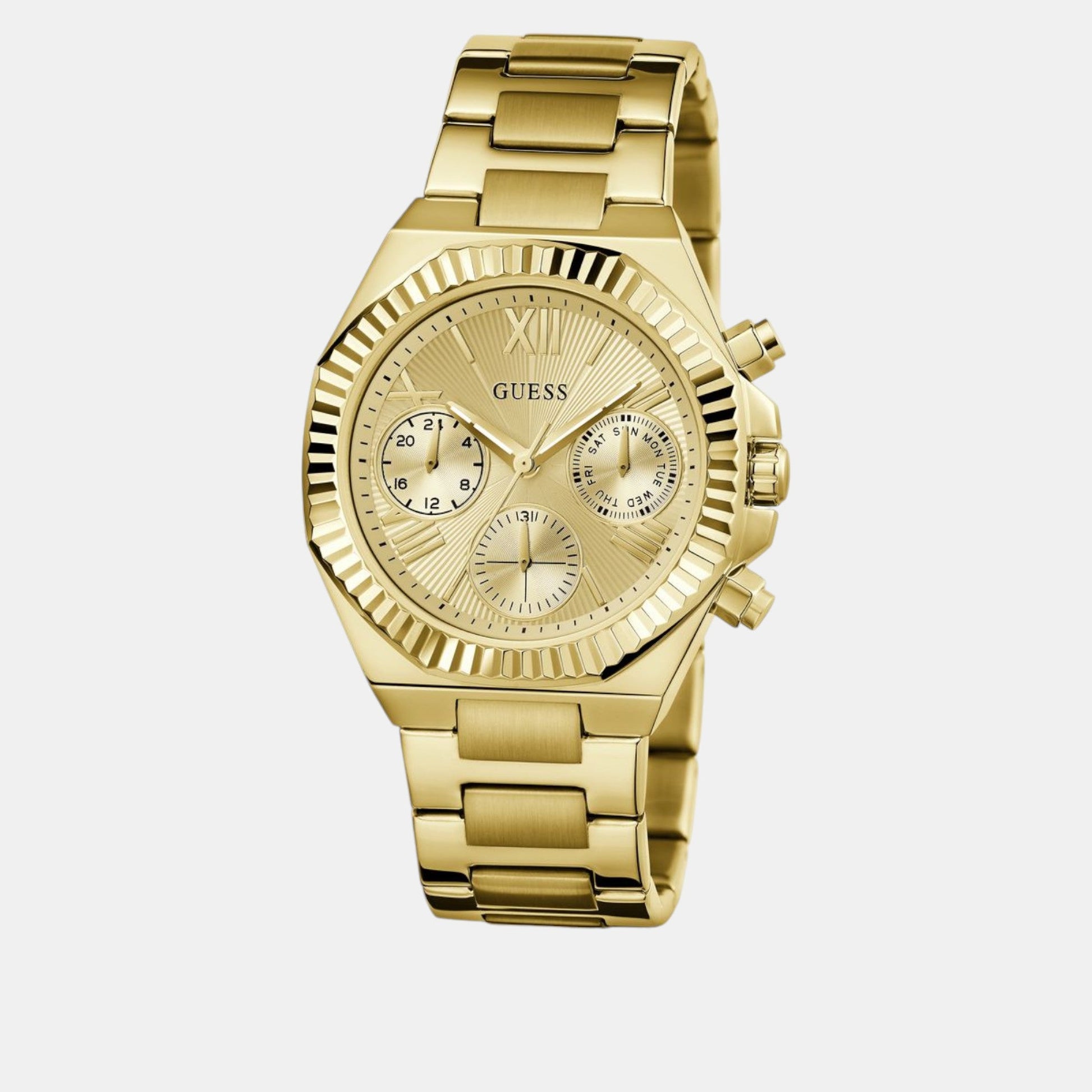 Equality Women Quartz Champagne Dial Chronograph Stainless Steel Watch GW0769L2