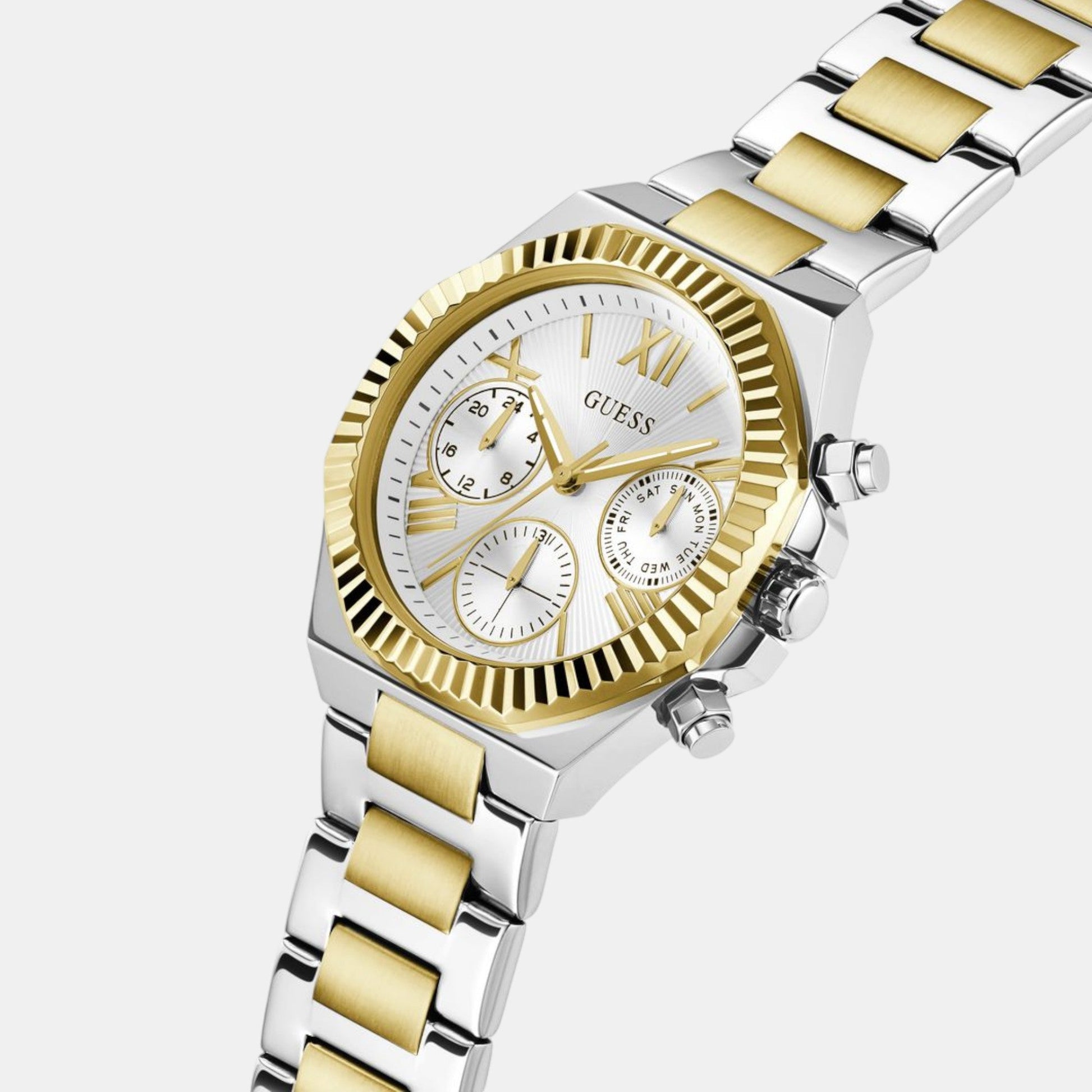 Equality Women Quartz Silver Dial Chronograph Stainless Steel Watch GW0769L3