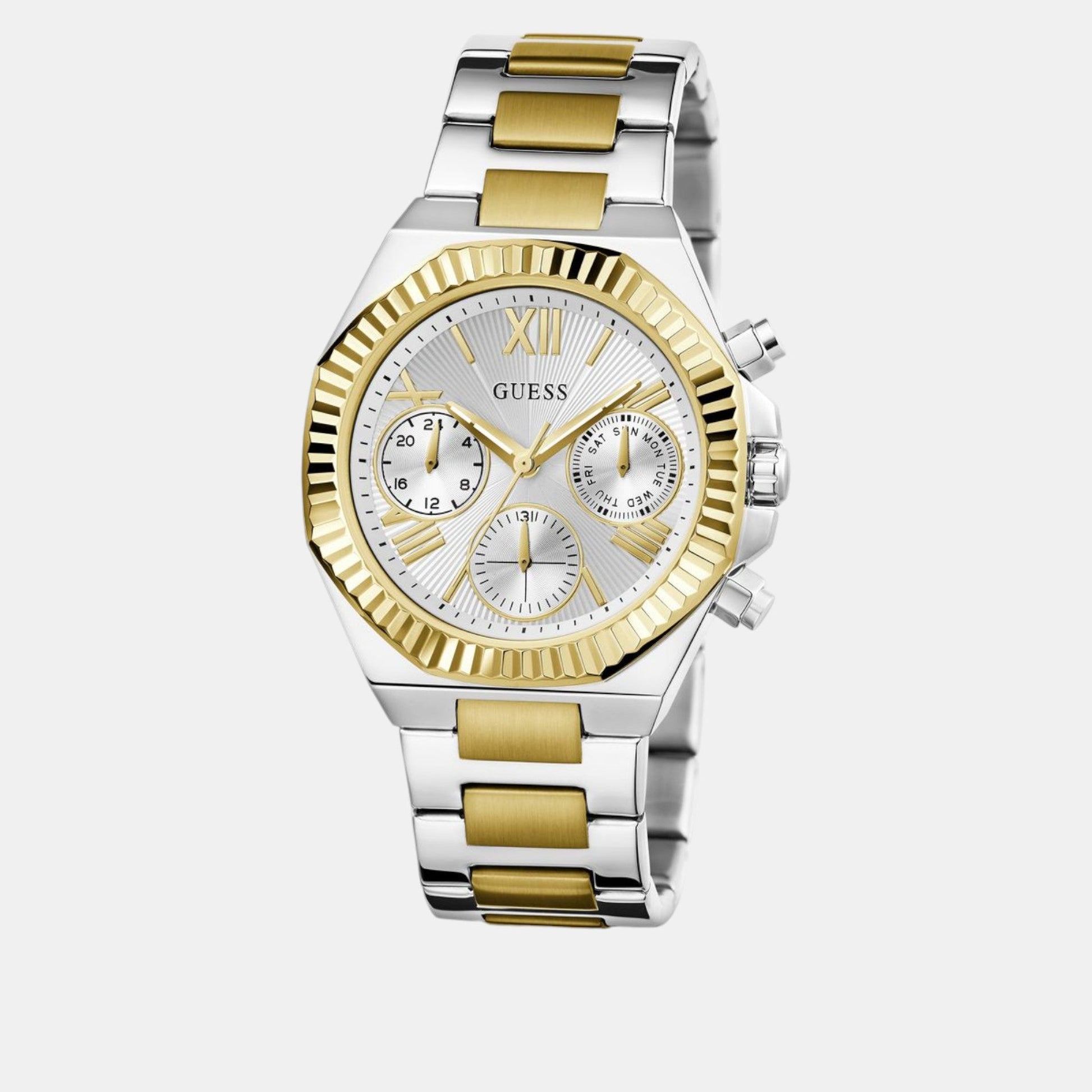 Equality Women Quartz Silver Dial Chronograph Stainless Steel Watch GW0769L3