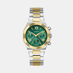 Dress Women Quartz Green Dial Multi-Function Stainless Steel Watch GW0769L4