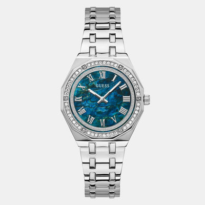 Desire Women Quartz Blue Dial Analog Stainless Steel Watch GW0770L1