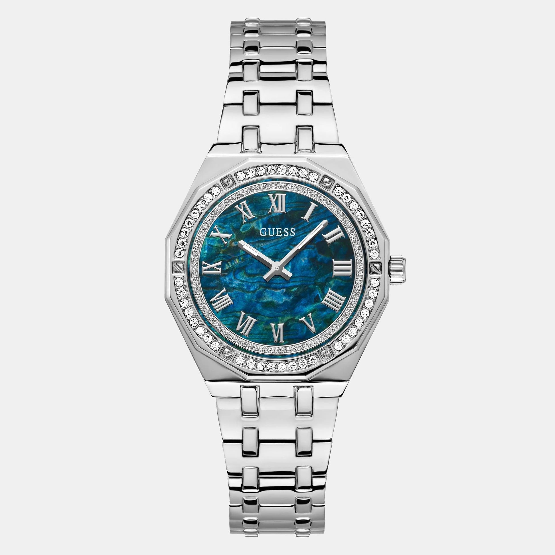 Desire Women Quartz Blue Dial Analog Stainless Steel Watch GW0770L1